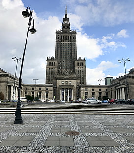 Полша, Варшава, град, фенер, градски, сграда, HD тапет HD wallpaper