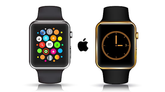 интерфейс, обзор, Apple Watch, Real Futuristic Gadgets, часы, 5k, дисплей, серебристый, iWatch, 4k, Apple, HD обои HD wallpaper
