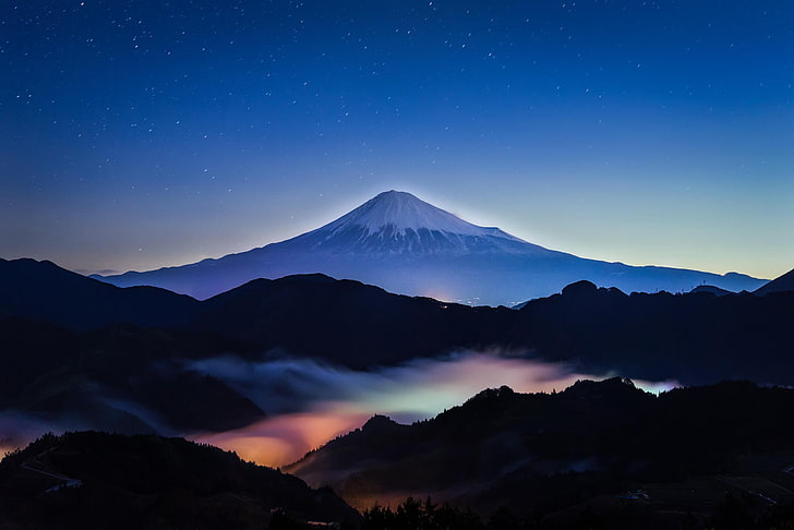 Monte Fuji, Japón, naturaleza, paisaje, Japón, montañas, Monte Fuji, Fondo de pantalla HD
