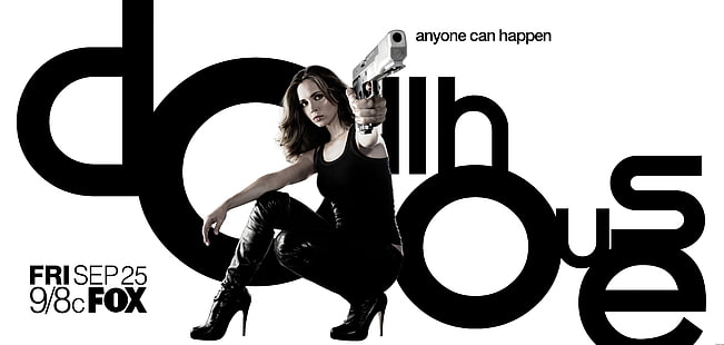 Eliza Dushku, Dollhouse, actress, gun, girls with guns, HD wallpaper HD wallpaper