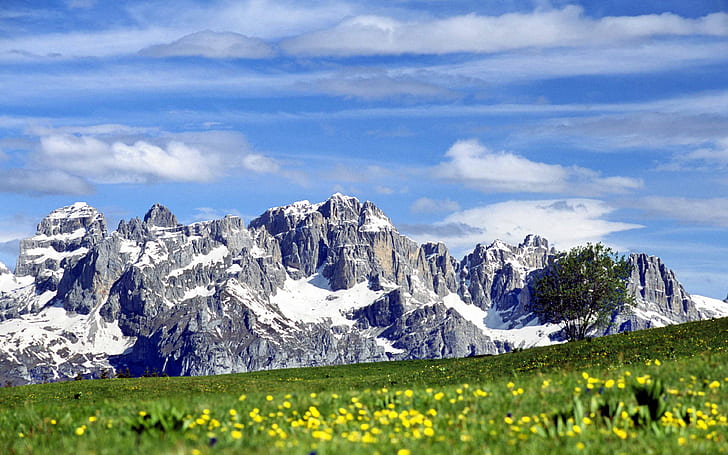 Alpes Dolomites Mountain Peaks Italy Wallpapers Hd 3840×2400, HD wallpaper