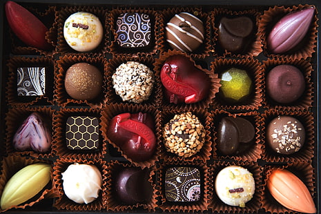 variedad de chocolate variada, dulces, dulces, cortes, Fondo de pantalla HD HD wallpaper