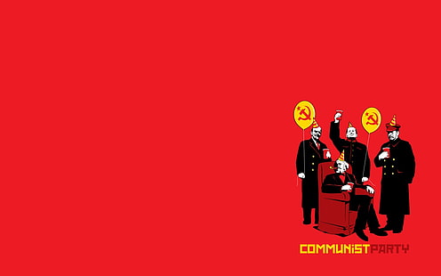 Plakat Partii Komunistycznej, komunizm, proste tło, polityka, Tapety HD HD wallpaper