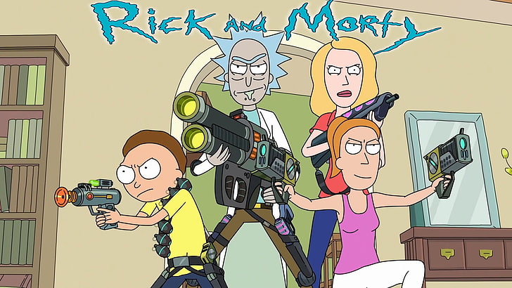 TV Show, Rick and Morty, Beth Smith, Morty Smith, Rick Sanchez, Summer Smith, Tapety HD