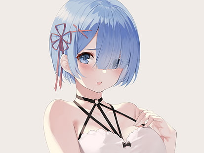 Rem, blaues Haar, Re Zero, Re: Null Kara Hajimeru Isekai Seikatsu, HD-Hintergrundbild HD wallpaper