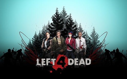 Papel de parede de Left 4 Dead, quadrilha, jogo, Left 4 Dead 2, HD papel de parede HD wallpaper