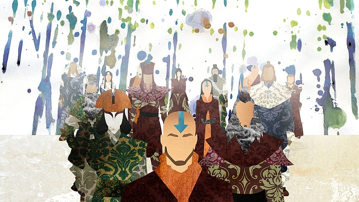 Pintura de avatar, Aang, Avatar: O Último Dobrador de Ar, A Lenda de Korra, Avatar Kyoshi, Avatar Roku, anime, HD papel de parede