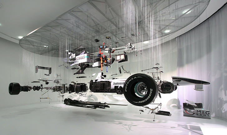 schwarzes Autorad, Auto, Rennsport, Formel 1, HD-Hintergrundbild