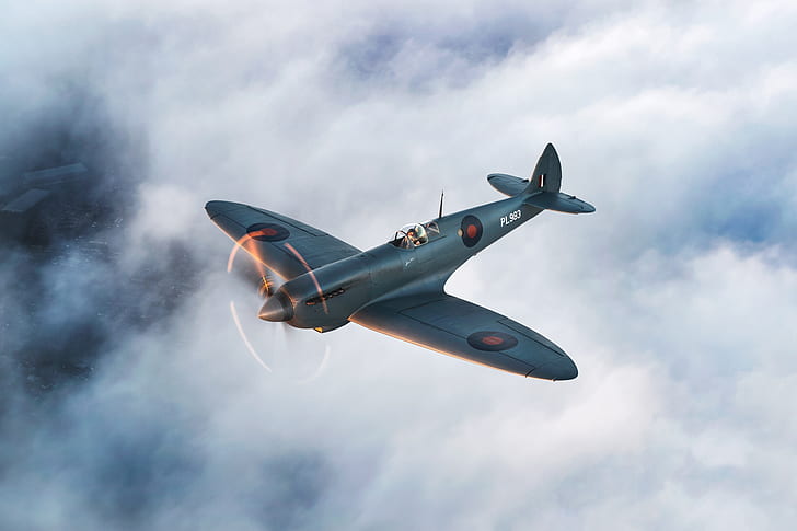 Fighter, Spitfire, RAF, Perang Dunia Kedua, Supermarine Seafire, Spitfire PR.Mk XI, Wallpaper HD