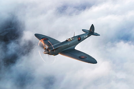 Chasseur, Spitfire, RAF, La Seconde Guerre mondiale, Supermarine Seafire, Spitfire PR.Mk XI, Fond d'écran HD HD wallpaper