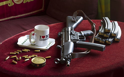 amunicja, pistolet, maschinenpistole, wojskowe, mp5, broń, Tapety HD HD wallpaper