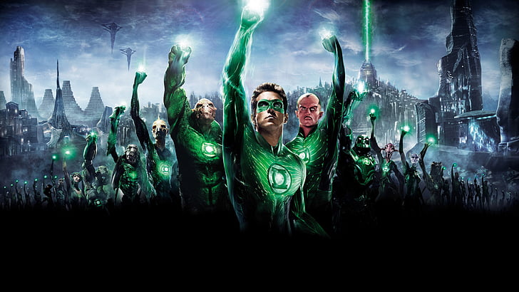 hijau, lentera, pahlawan super, Wallpaper HD