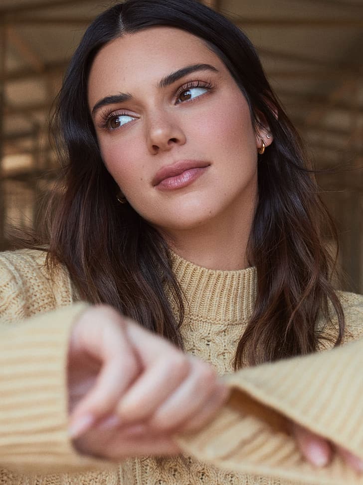 Kendall Jenner, women, model, brunette, HD wallpaper