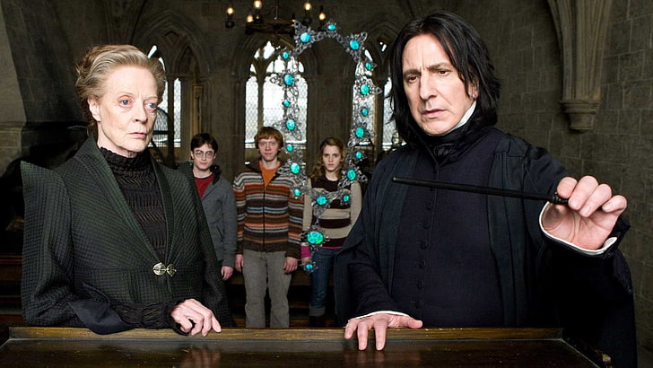 film harry potter Severus snape harry potter dan setengah pangeran darah ron weasley hermione granger minerva mcgonagall, Wallpaper HD
