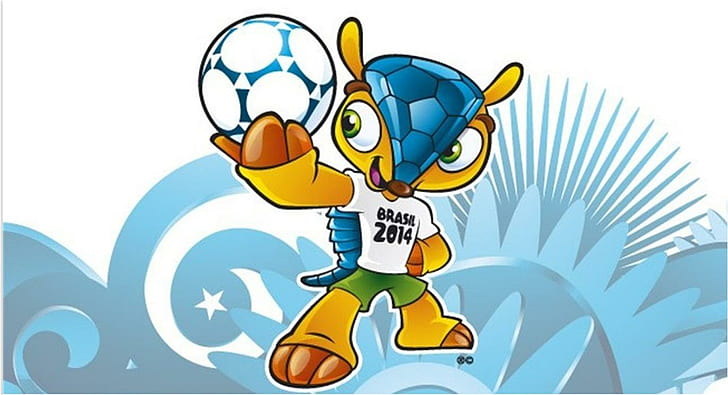 Fuleco den officiella maskoten för VM 2014, världscup, fuleco, maskot, världscup 2014, HD tapet