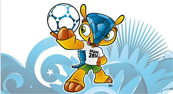 Fuleco den officiella maskoten för VM 2014, världscup, fuleco, maskot, världscup 2014, HD tapet HD wallpaper