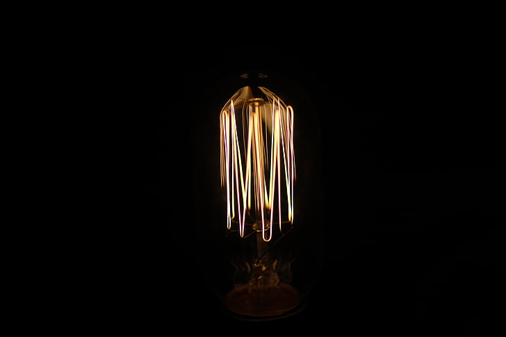 yellow table lamp, lamp, light, electricity, HD wallpaper