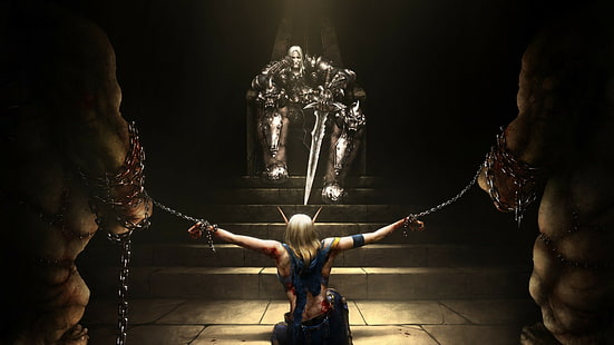 видеоигры, World of Warcraft, Артас, Сильвана Виндраннер, HD обои HD wallpaper