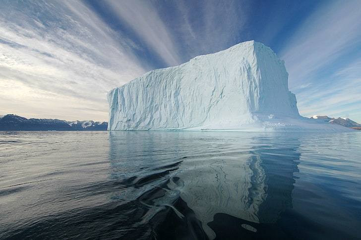 جليد بيرج ، برد ، جليد ، بحر ، جبل جليدي ، طوف ، شمال ، القطب الشمالي، خلفية HD