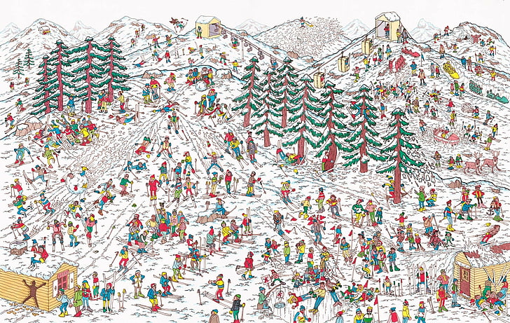 Juego, ¿Dónde está Waldo ?, Dibujos animados, Waldo, Fondo de pantalla HD