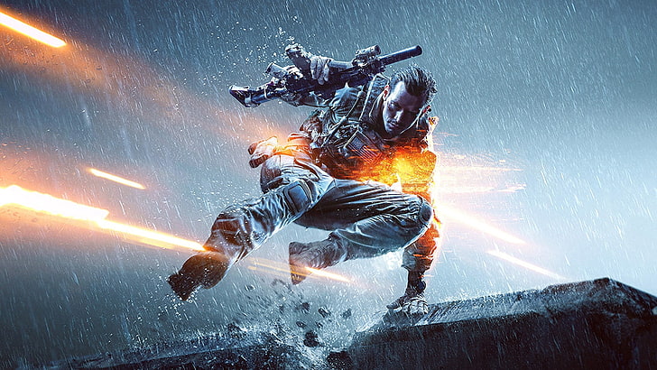 Battlefield game cover, Battlefield 4, Electronic Arts, dice, video games, HD wallpaper