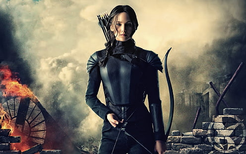 Hunger Games Mockingjay, katniss everdeen illustration, HD wallpaper HD wallpaper