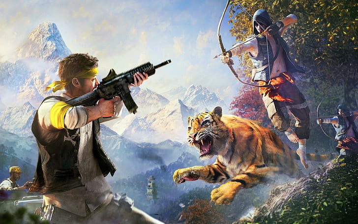 Far Cry 4, tigre, HD papel de parede