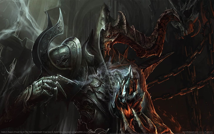 Diablo, Diablo III, Videospiele, Fantasiekunst, digitale Kunst, HD-Hintergrundbild