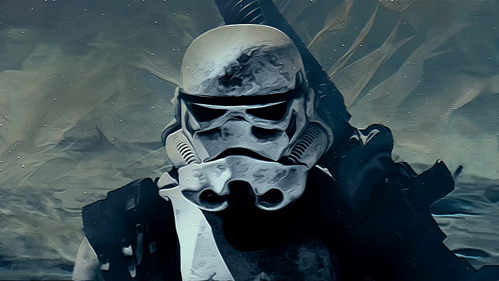 Storm Trooper pintura, Star Wars, stormtrooper, Fondo de pantalla HD