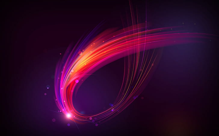 red and purple flare illustration, 3D, HD wallpaper