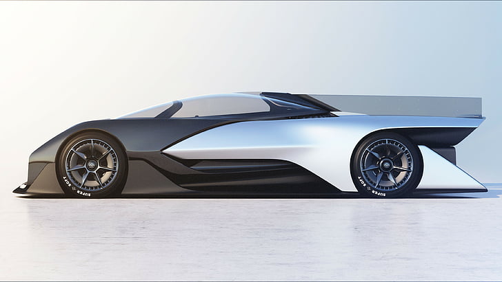 Schwarz-Silber-Sportcoupé-Konzept, FFZERO1, Faraday Future, Elektroauto, Best Electric Cars, HD-Hintergrundbild