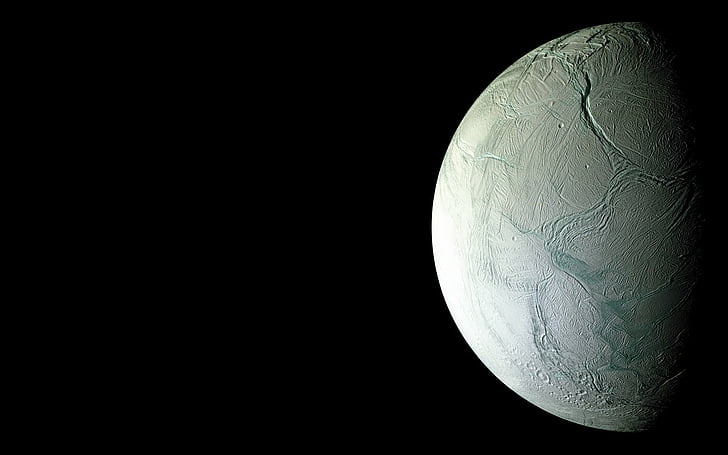 enceladus ، القمر ، الفضاء الخارجي، خلفية HD