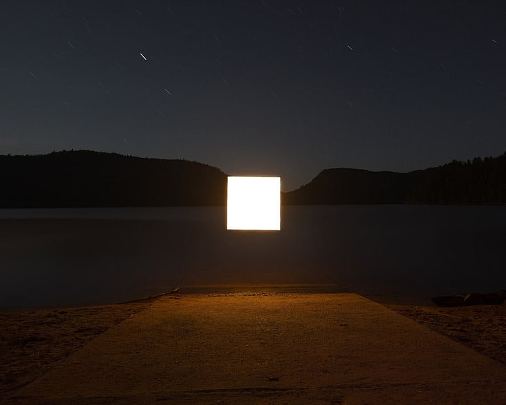 ฤดูหนาวกลางคืนไฟประดิษฐ์ศิลปะดิจิตอลภาพเงา, วอลล์เปเปอร์ HD