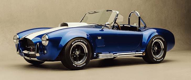 синий Shelby Cobra, Шелби Кобра, суперкар, суперкар, HD обои