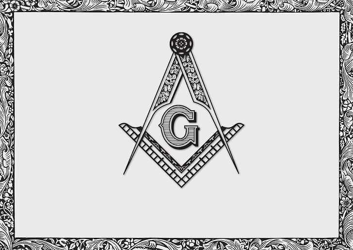G илюстрация на букви, зидари, геометрия, масонство, HD тапет