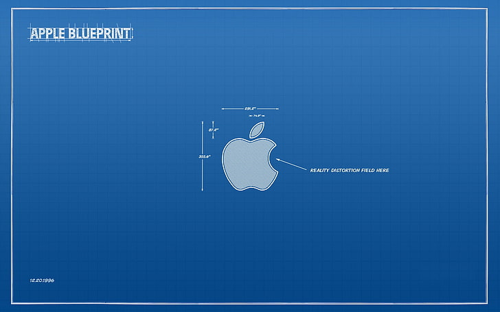 Apple Blueprint, Apple Inc., 기술, 유머, 미니멀리즘, HD 배경 화면