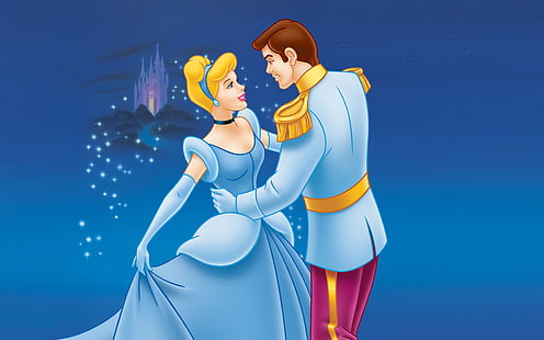 Cinderela e príncipe encantado dançando desenhos animados Walt Disney Wallpaper Hd 1920 × 1200, HD papel de parede HD wallpaper