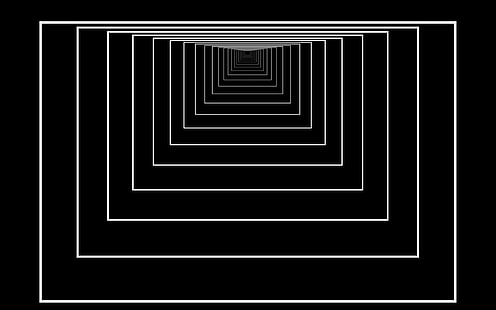 illusion d'optique noir et blanc, Divers, Maths, Abstrait, Art numérique, Mathématiques, Fond d'écran HD HD wallpaper