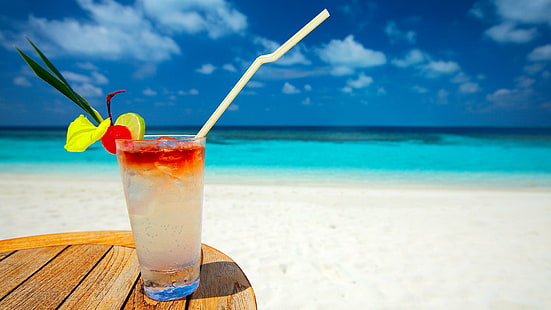 Isl Life, spiaggia, cool, vacanze, divertimento, oceano, bello, cocktail, 3d e astratto, Sfondo HD HD wallpaper