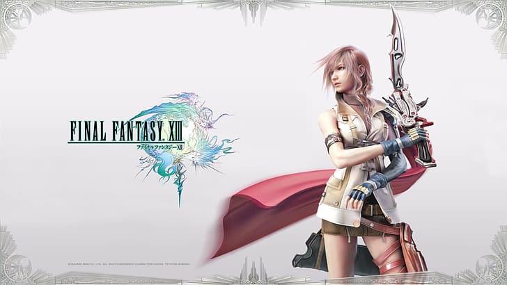 gadis, pedang, Final Fantasy XIII, Petir, FF 13, Wallpaper HD