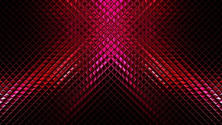 red abstract painting, abstract, metal, digital art, texture, HD wallpaper