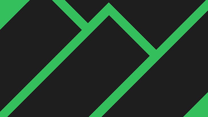 green, flat, black, minimalism, Line, figure, rectangles, Manjaro Linux, Manjaro, HD wallpaper