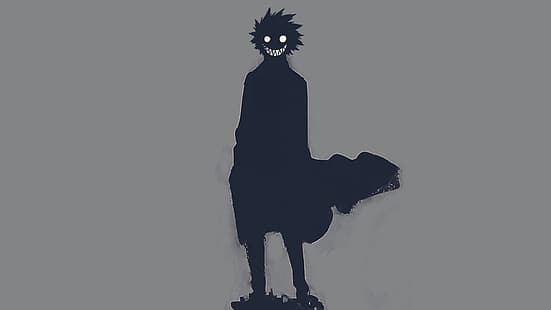 어둠, 악마 눈, 애니메이션 남자, 미소, 공포 애니메이션, HD 배경 화면 HD wallpaper