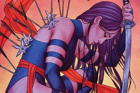 كاريكاتير ، Psylocke ، Psylocke (Marvel Comics) ، X-Men، خلفية HD HD wallpaper
