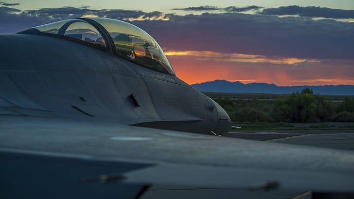 avión, militar, avión, Fuerza Aérea de EE. UU., General Dynamics F-16 Fighting Falcon, Fondo de pantalla HD