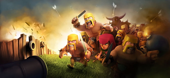 clash of clans, supercell, game, hd, Wallpaper HD HD wallpaper