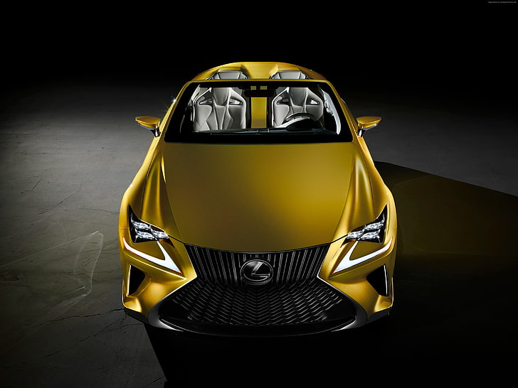 Lexus LF-C2, Gold, Luxusautos, Supersportwagen, Konzept, Probefahrt, HD-Hintergrundbild