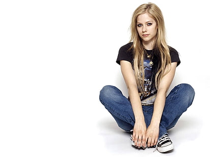 Avril Lavigne, singer, blonde, women, celebrity, HD wallpaper HD wallpaper