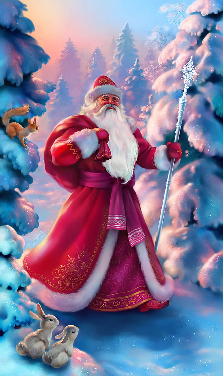 Santa claus, new year, winter, fabulous, forest, HD wallpaper |  Wallpaperbetter