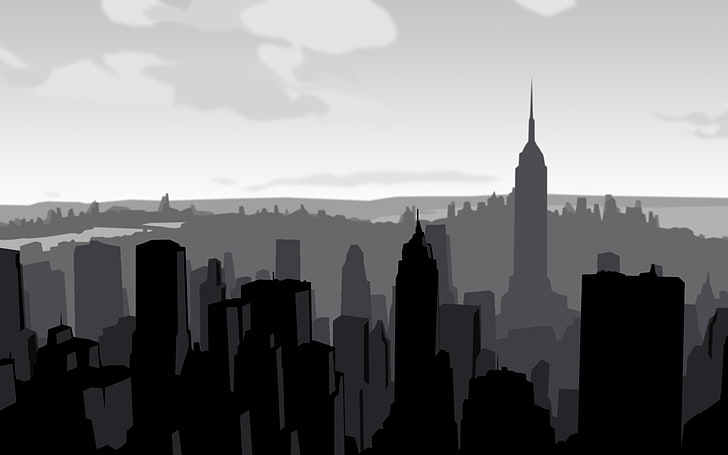 horizons de la ville de new york 1920x1200 Art Skyline Art HD, New York City, horizons, Fond d'écran HD